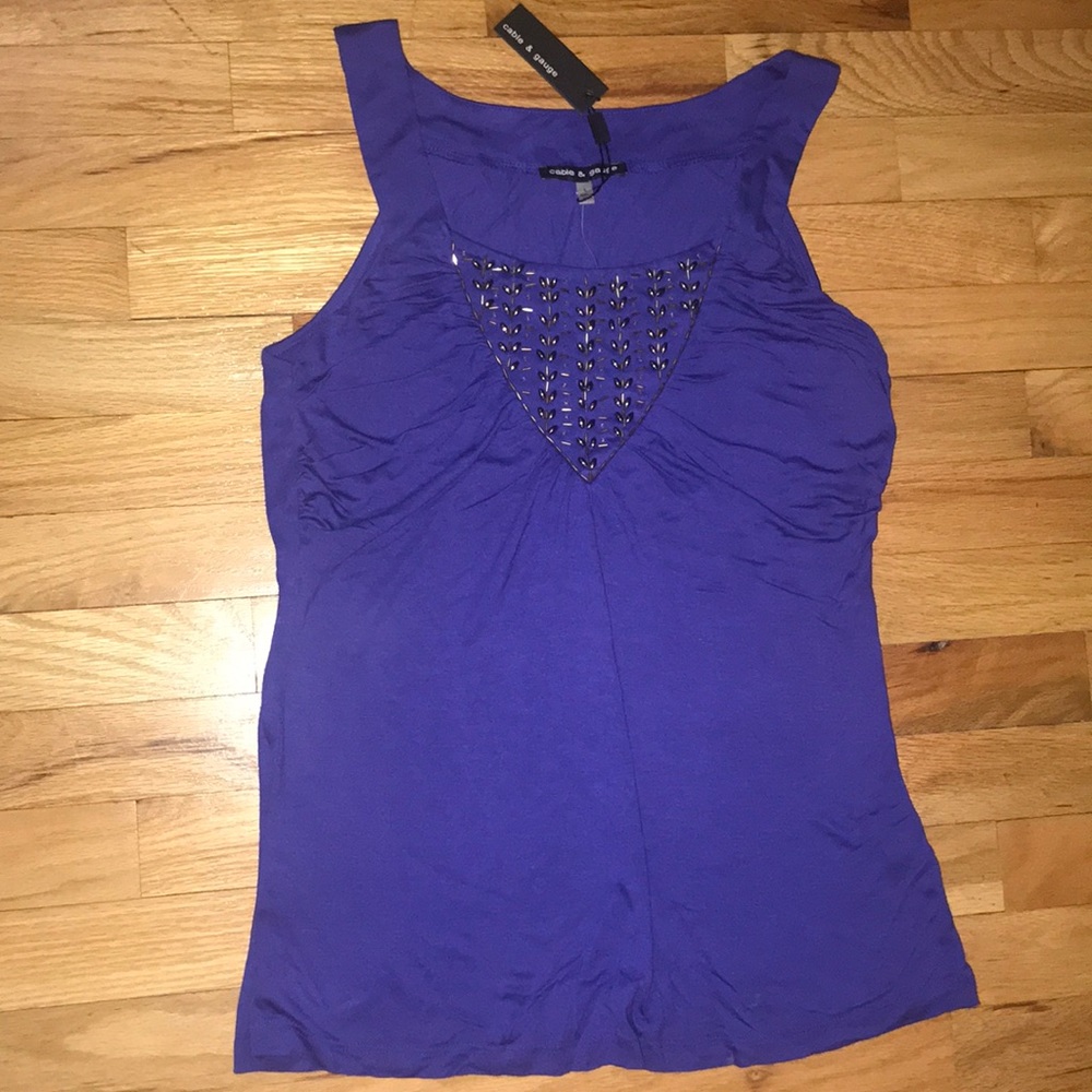 NWT Cable & Gauge top, size L